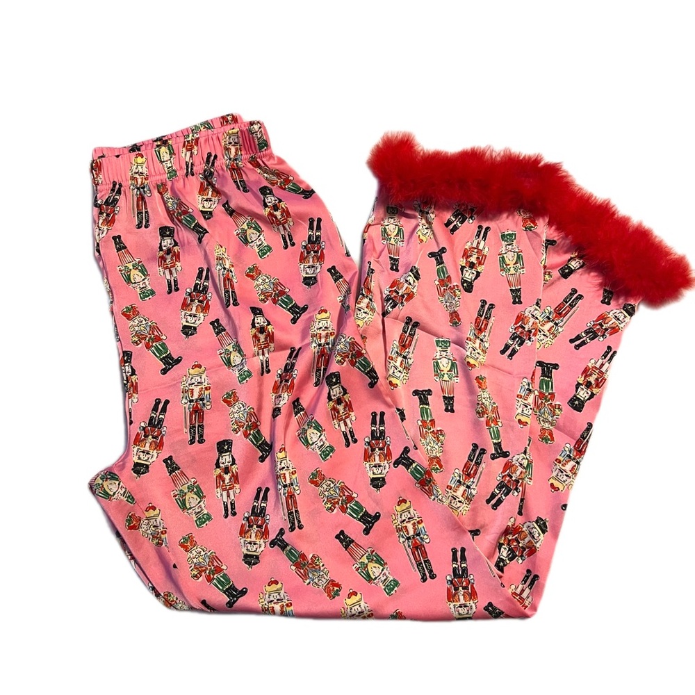 Nutcracker Christmas Theme Pajamas w/ Red Feather Trim - Simply Southern Small - Picture 3 of 5
